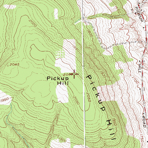 Topographic Map of Pickup Hill, NY