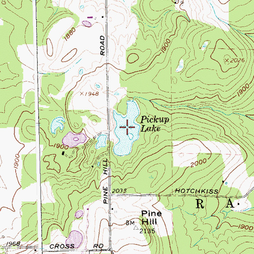 Topographic Map of Pickup Lake, NY