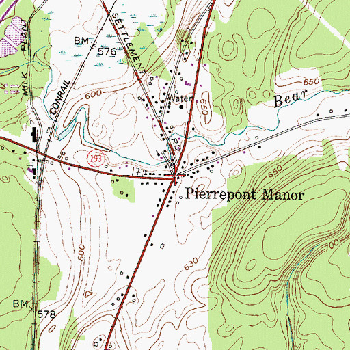 Topographic Map of Pierrepont Manor, NY