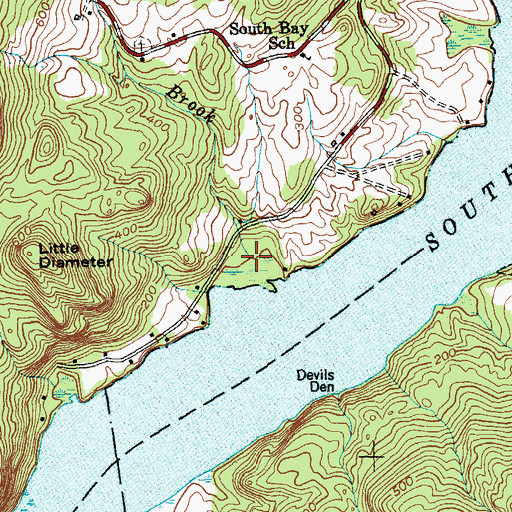 Topographic Map of Pike Brook, NY