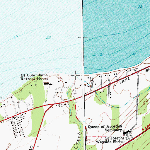Topographic Map of Pike Creek, NY