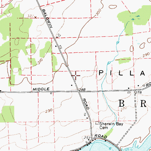 Topographic Map of Pillar Point, NY