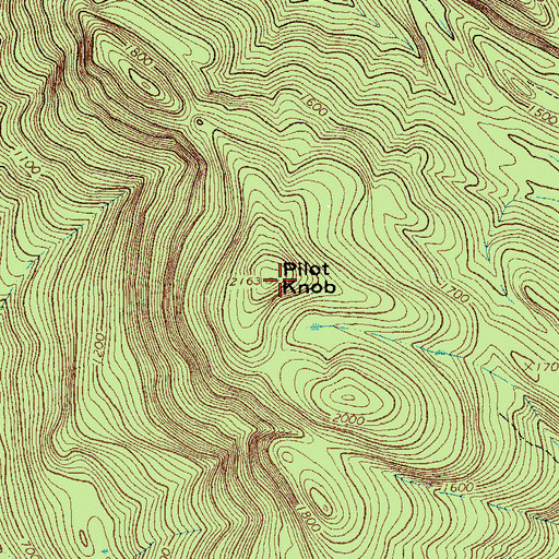 Topographic Map of Pilot Knob, NY
