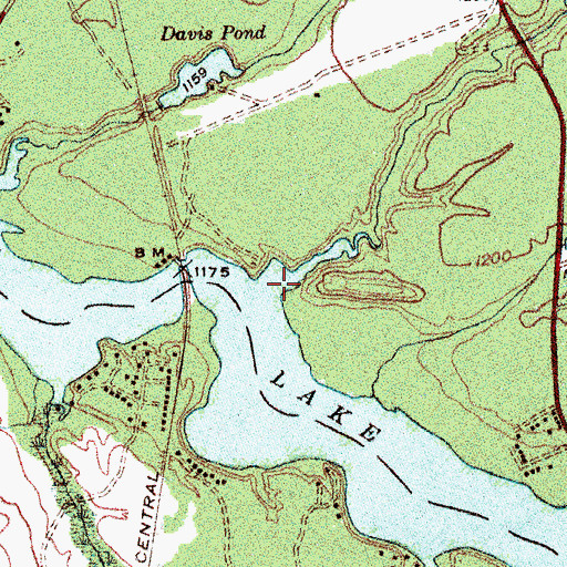 Topographic Map of Pine Creek, NY