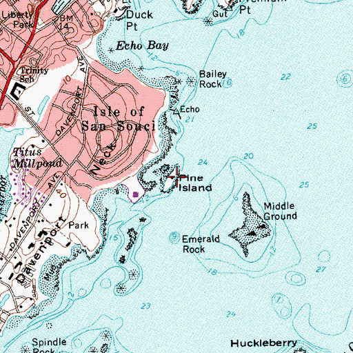 Topographic Map of Pine Island, NY