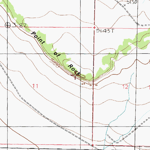 Topographic Map of Point Rock, AZ