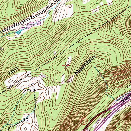 Topographic Map of Pine Mountain, NY