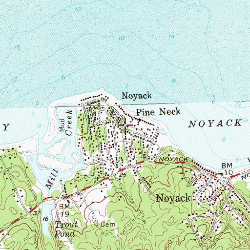 Topographic Map of Pine Neck, NY