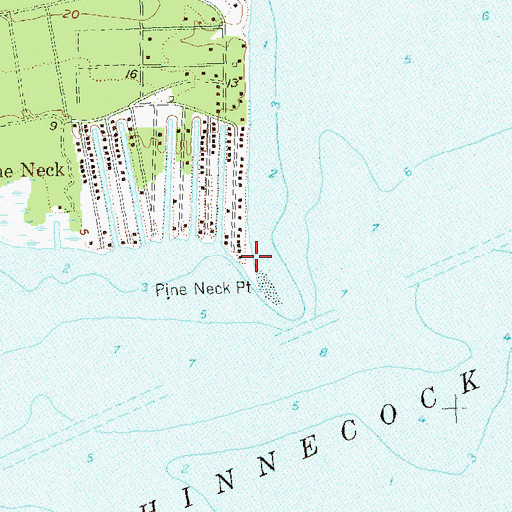 Topographic Map of Pine Neck Point, NY