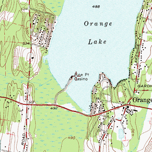 Topographic Map of Pine Point Casino, NY