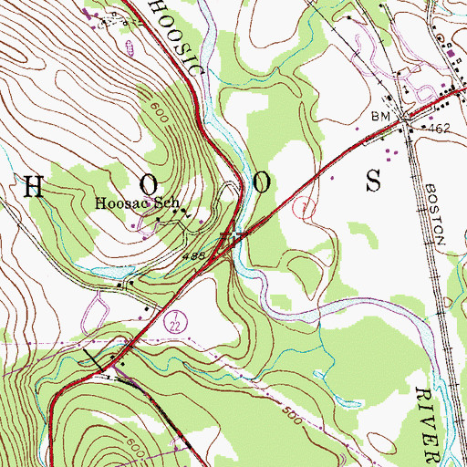 Topographic Map of Pine Valley, NY