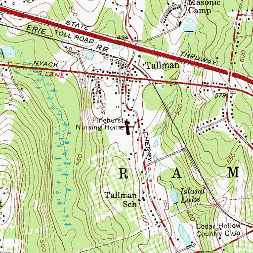 Topographic Map of Pinehurst Nursing Home, NY