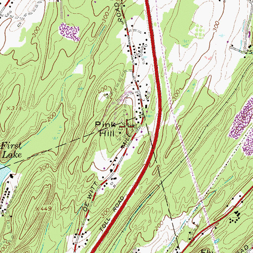 Topographic Map of Pink Hill, NY