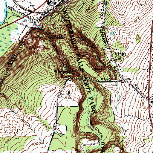 Topographic Map of Pinnacle Rock, NY