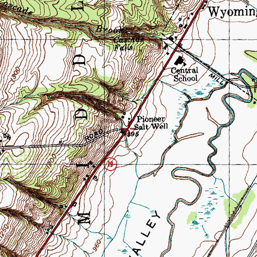 Topographic Map of Pioneer Salt Well, NY