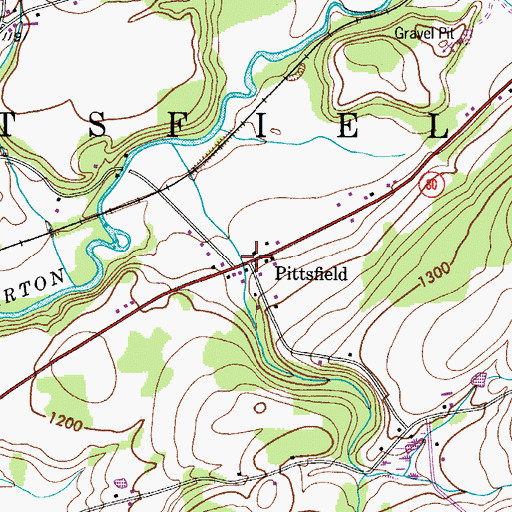Topographic Map of Pittsfield, NY