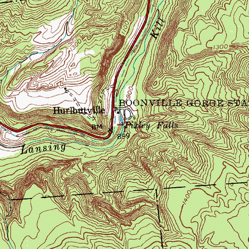 Topographic Map of Pixley Falls, NY