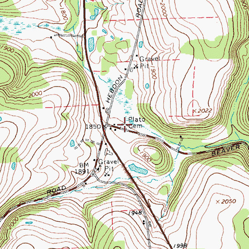 Topographic Map of Saint Pauls Lutheran Cemetery, NY