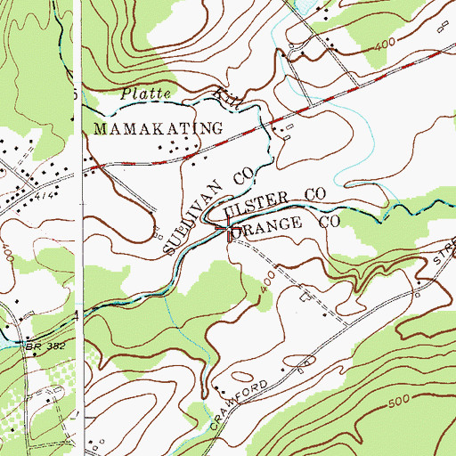Topographic Map of Platte Kill, NY