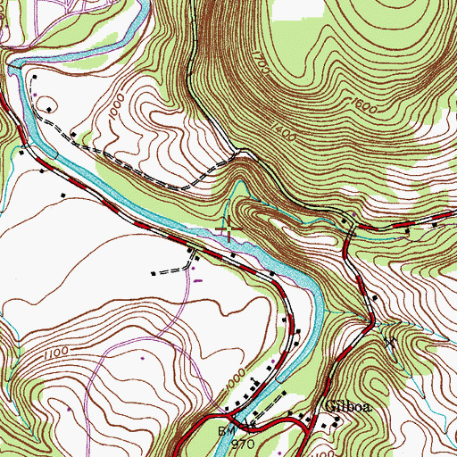 Topographic Map of Platter Kill, NY