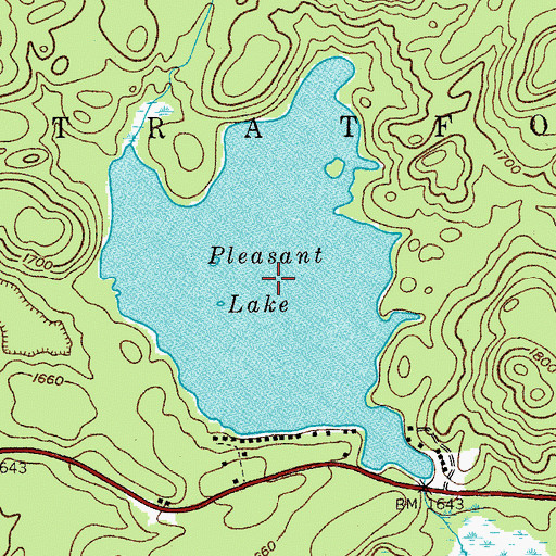 Topographic Map of Pleasant Lake, NY
