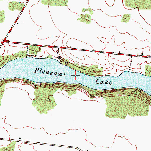 Topographic Map of Pleasant Lake, NY