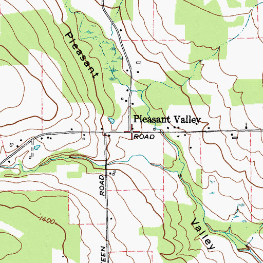 Topographic Map of Pleasant Valley, NY