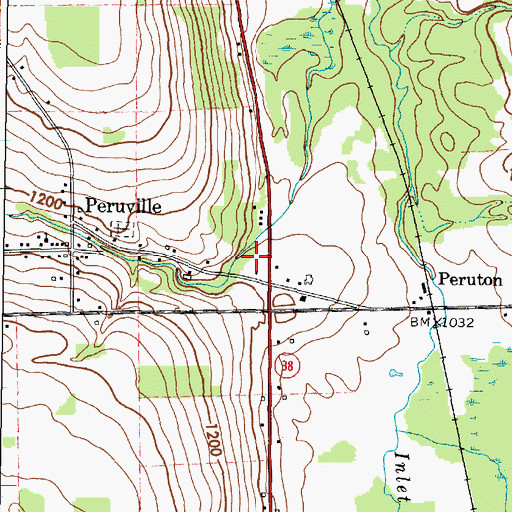 Topographic Map of Pleasant Valley, NY