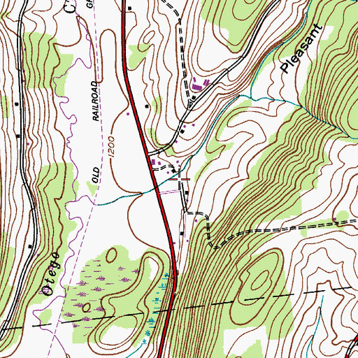 Topographic Map of Pleasant Valley, NY