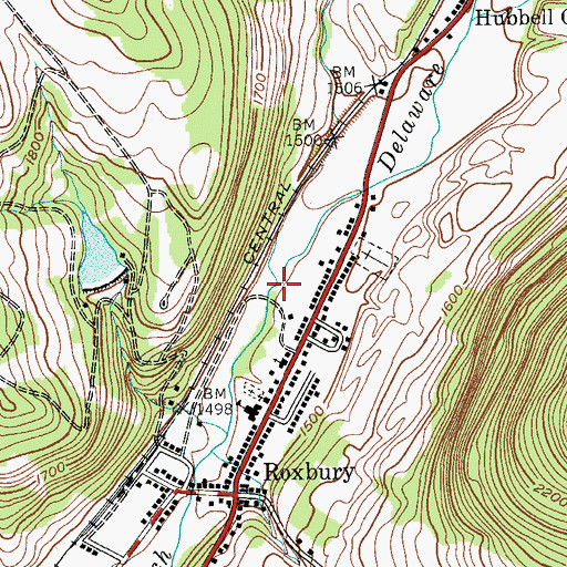 Topographic Map of Pleasant Valley Brook, NY