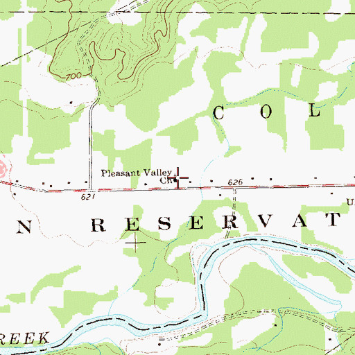 Topographic Map of Pleasant Valley Baptist Church, NY