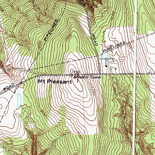 Topographic Map of Mount Pleasant, NY