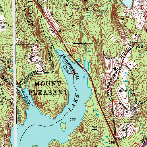 Topographic Map of Pleasantville Cove, NY