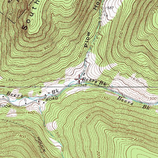 Topographic Map of Plow Hollow, NY