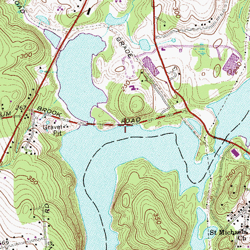 Topographic Map of Plum Brook, NY