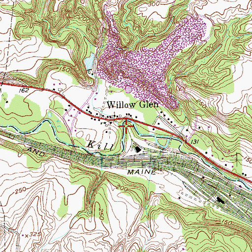 Topographic Map of Plum Brook, NY