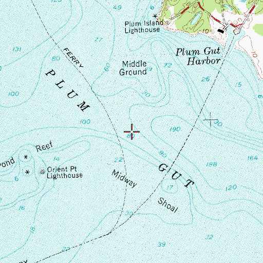Topographic Map of Plum Gut, NY