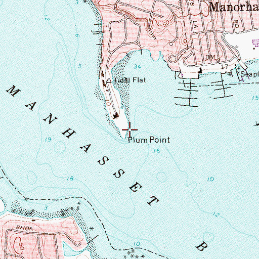 Topographic Map of Plum Point, NY