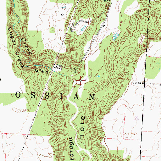 Topographic Map of Poags Hole, NY