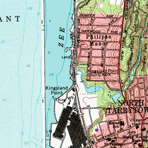 Topographic Map of Pocantico River, NY