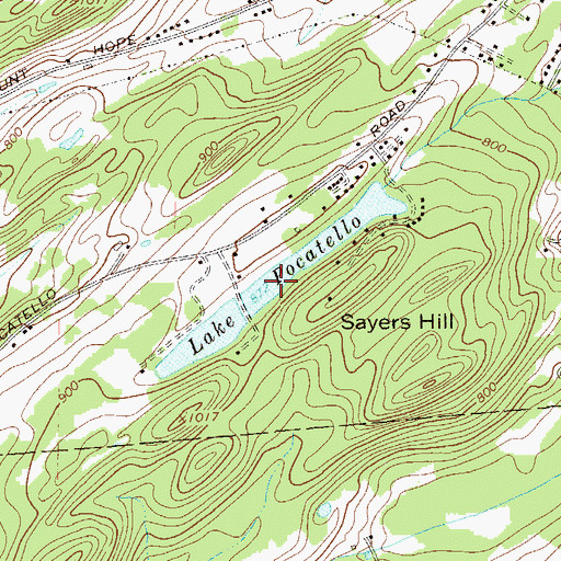 Topographic Map of Lake Pocatello, NY