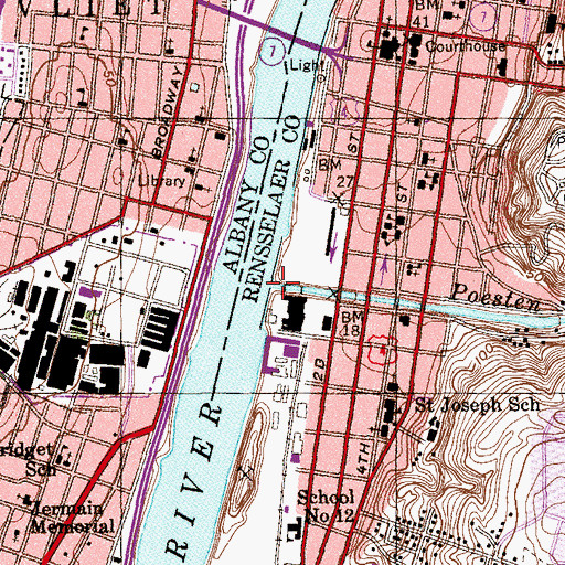 Topographic Map of Poesten Kill, NY