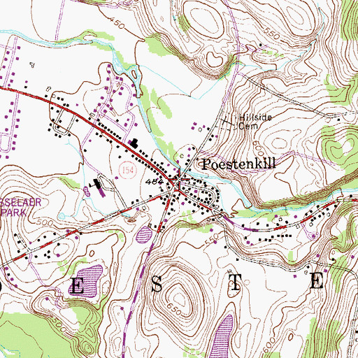 Topographic Map of Poestenkill, NY