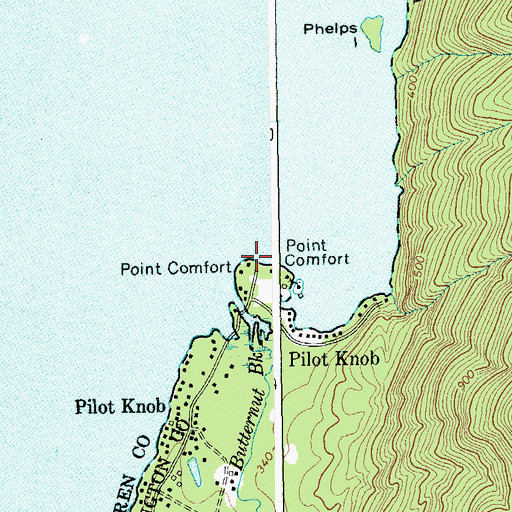 Topographic Map of Point Comfort, NY