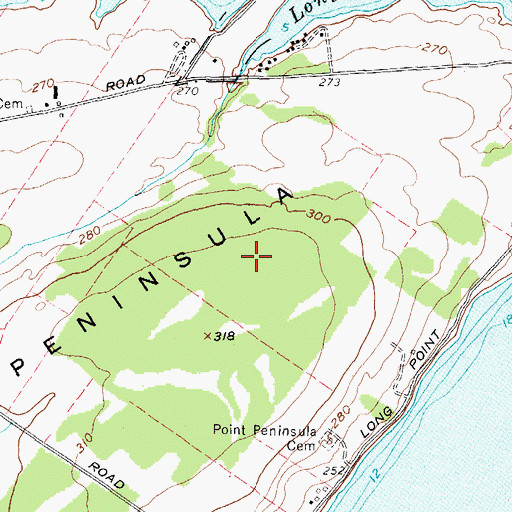 Topographic Map of Point Peninsula, NY