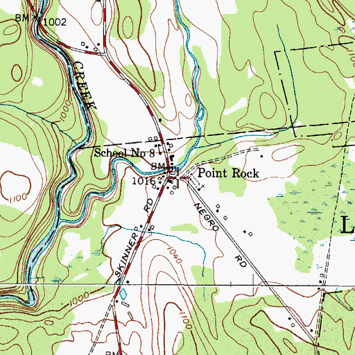 Topographic Map of Point Rock, NY
