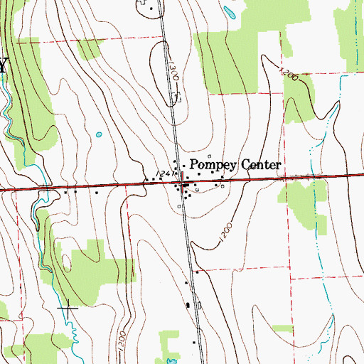 Topographic Map of Pompey Center, NY
