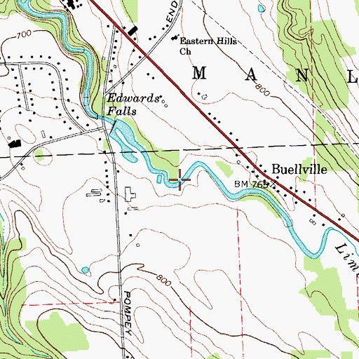 Topographic Map of Pompey Hollow, NY