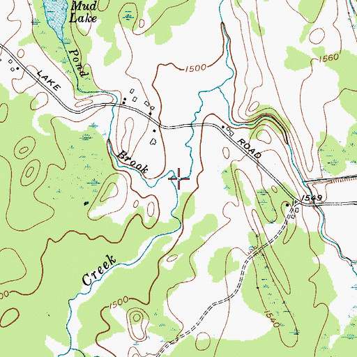 Topographic Map of Pond Brook, NY