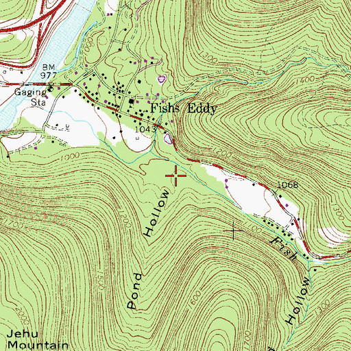 Topographic Map of Pond Hollow, NY